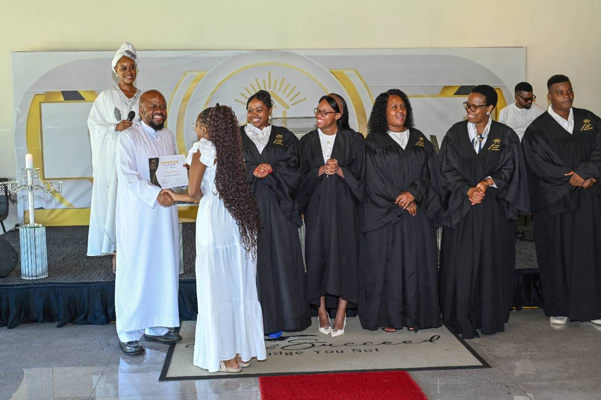 Discipleship class graduates receiving their certificates at Upper Room Ministries